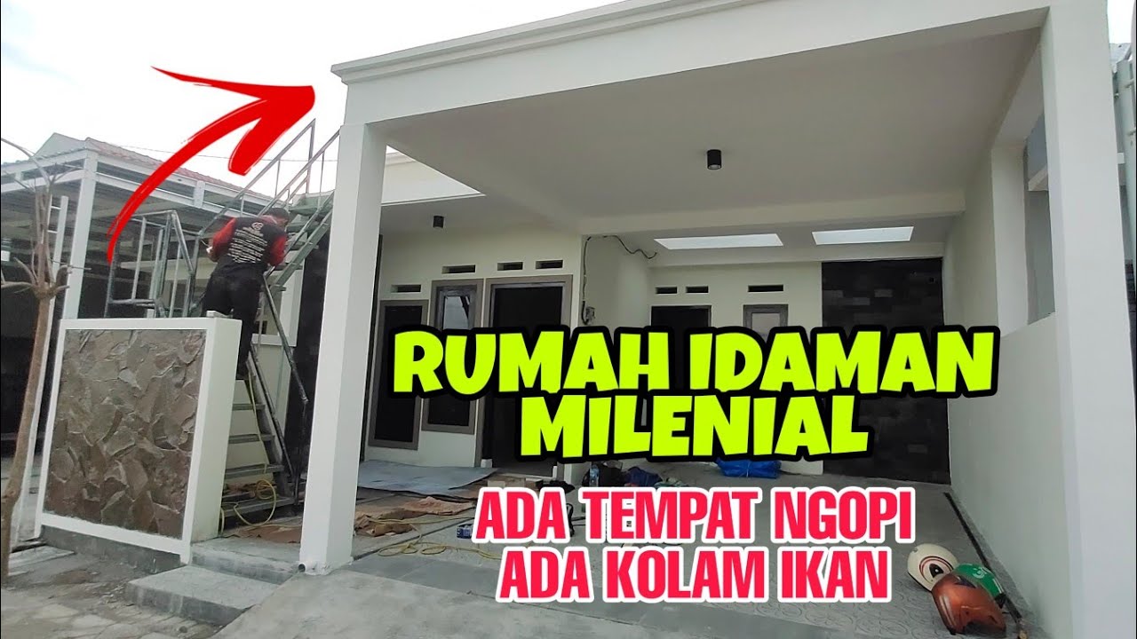 Rumah Minimalis Idaman Milenial, Ada Balkon Tempat Ngopi, Ada Kolam Renang Ikan. Tanah 7x13 Meter