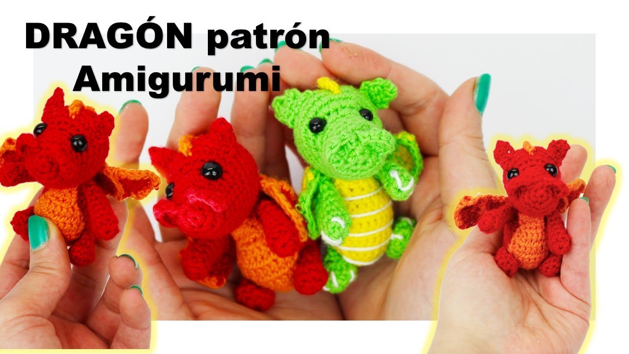 Amigurumi Dragón pequeño, patrón paso a paso