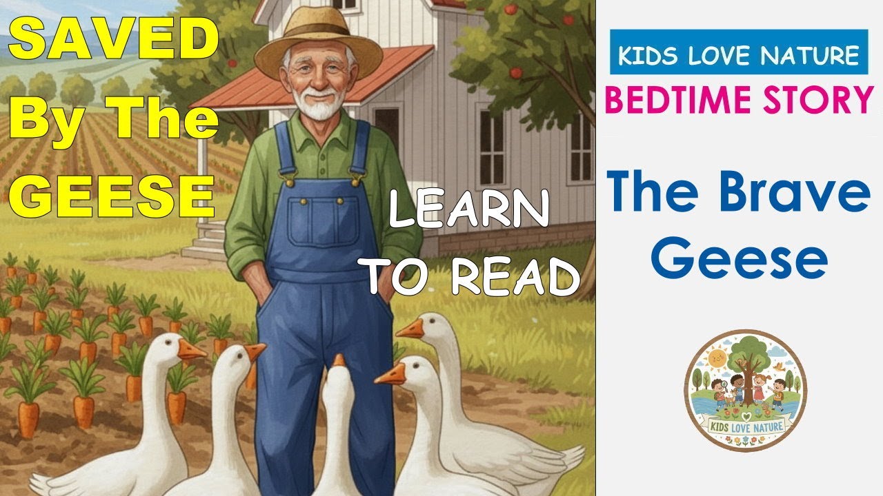 The Brave Geese 🦢 | A Heroic Farm Story for Kids (Learn English) | Bedtime Story for Kindergarten