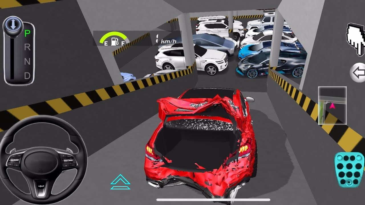 Crashed Mercedes g63 stuck in parking building in 3D driving class #gaming 