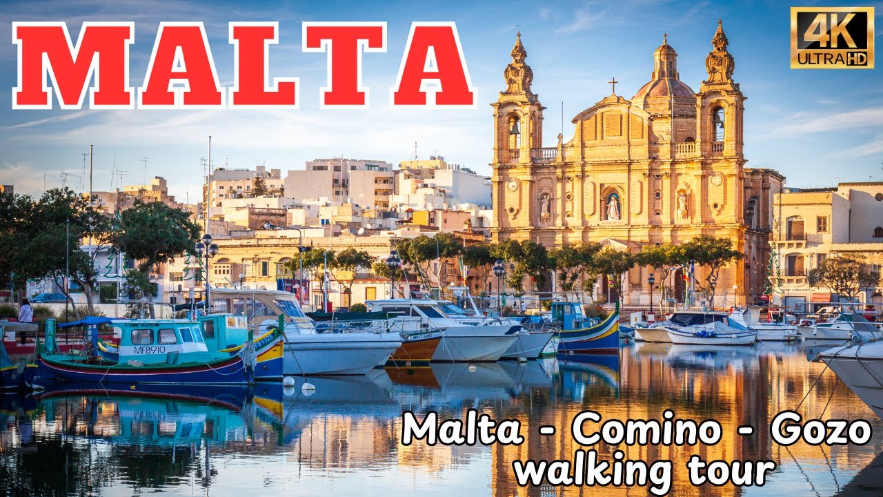 🇲🇹 Malta 🇲🇹 Walking Tour (4K) | Valletta, Mdina, Marsaxlokk, Comino Blue Lagoon, & Gozo!