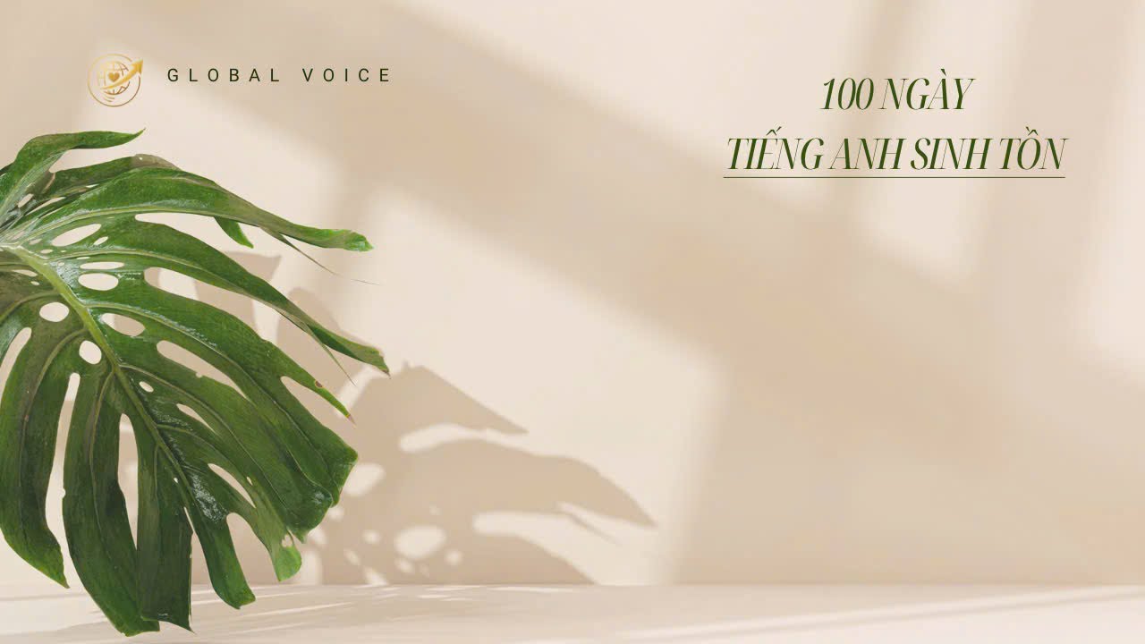 Buổi 1 - K01 - 100 ngày Tiếng ANh Sinh Tồn