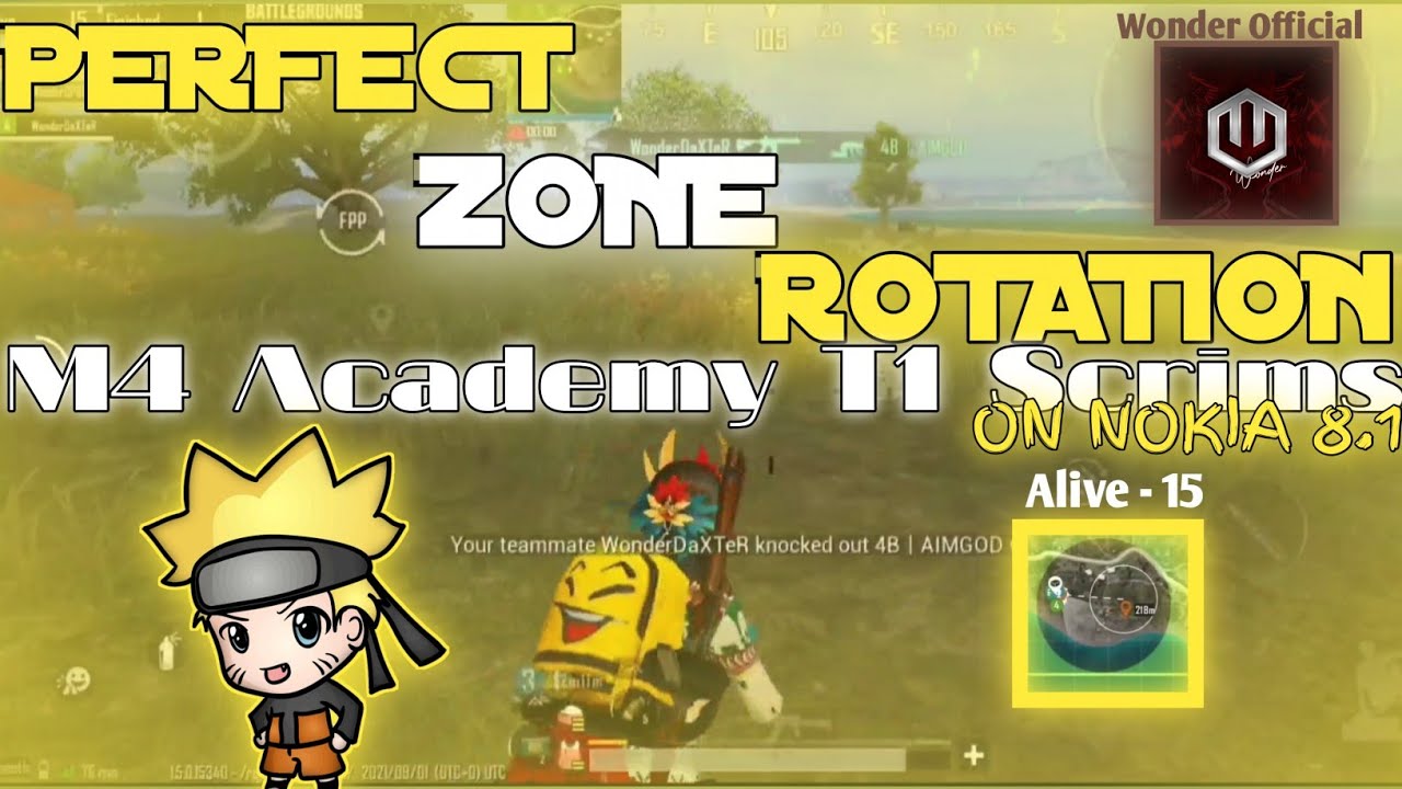 COMPETITIVE M4 Academy T1 SCRIMS ON Nokia8.1 - IGL - PERFECT ZONE ROTATION 20KILLS - WONDER OFFICIAL