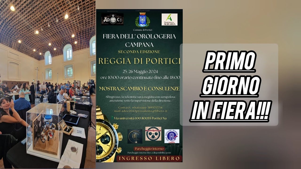 Fiera dell'orologeria campana A.D.O.C 2022 primo  giorno occhio agli orologi!
