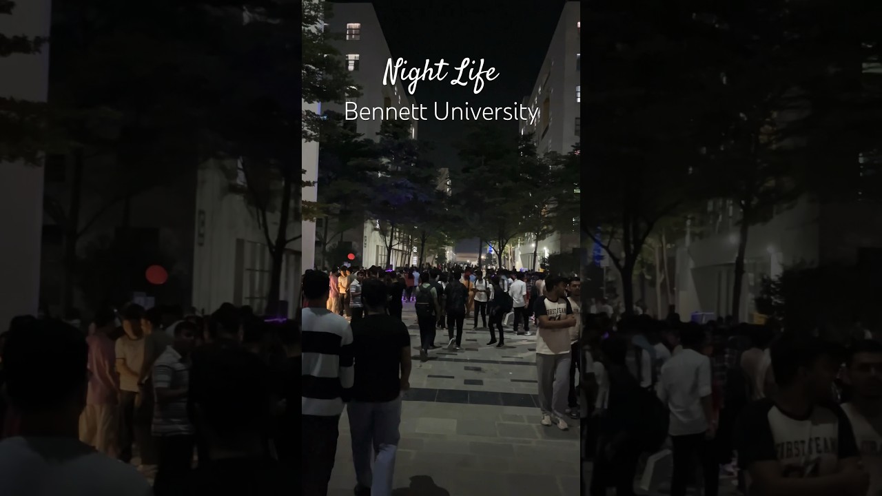 Night scene of Bennett University | #bennettuniversity