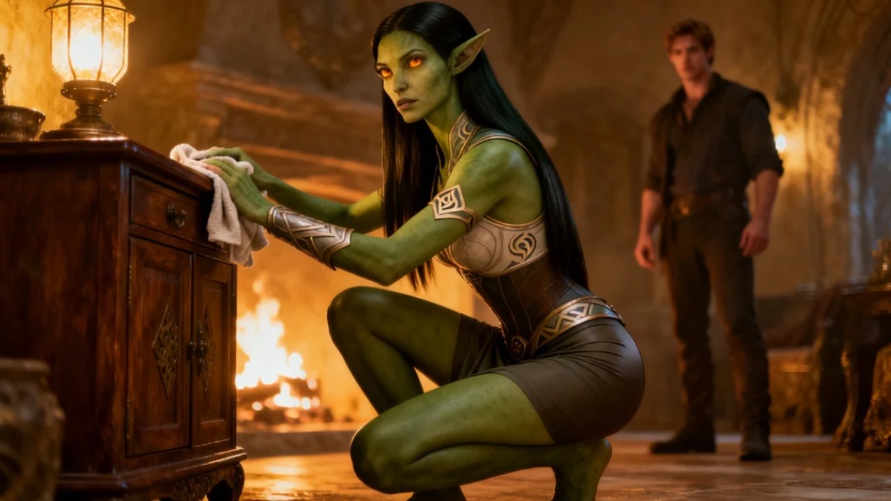 I found out the orc girl I hired to clean my house was in heat. When I least expected it…