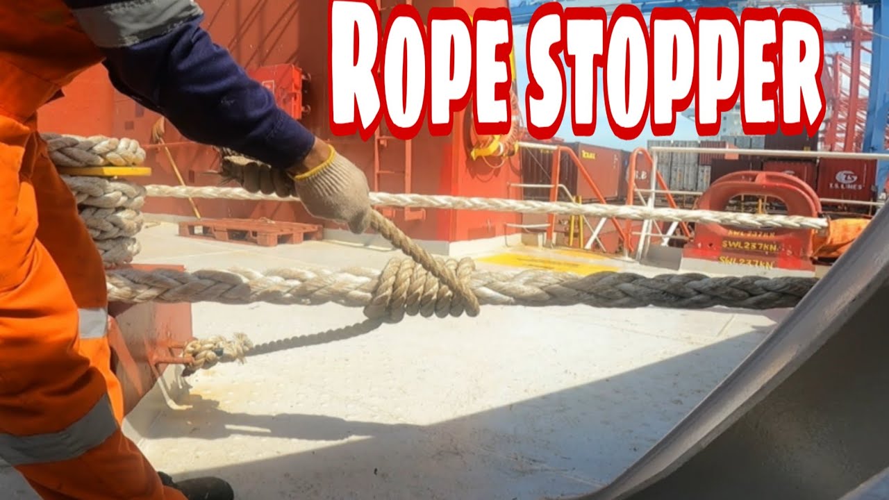 How To Make Fast Stopper On Mooring Rope|Rope Stopper|Rope Stopper On Mooring Hawser