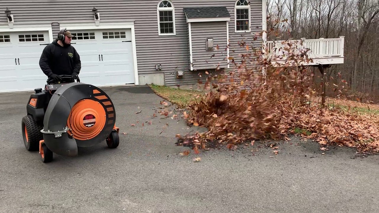 Scag Windstorm Making Easy Work Cleaning Up Leaves.