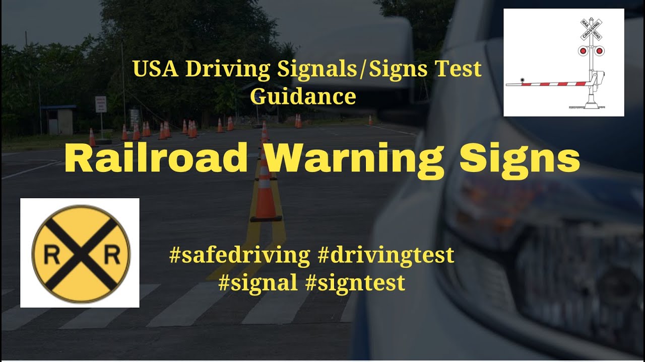 Railroad warning signs  || USA Driving