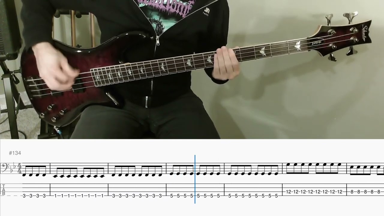 Uada - Devoid of Light (bass cover with tab)