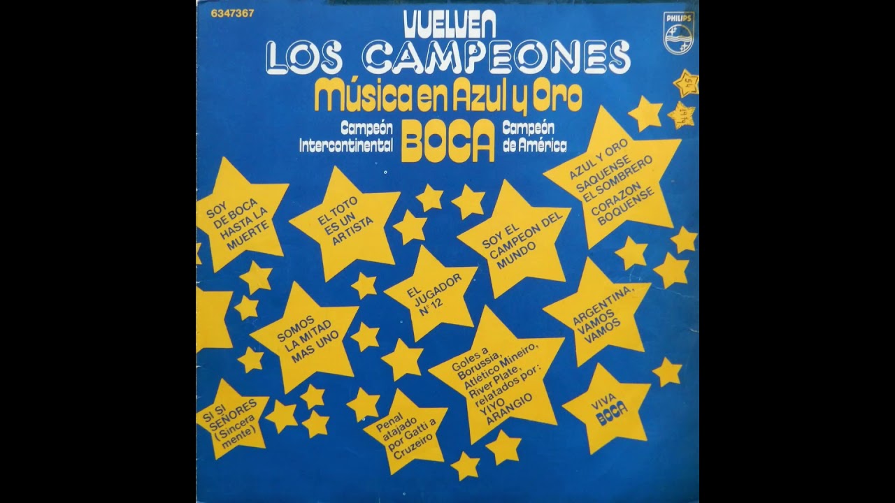 Vuelven Los Campeones - Música en azul y oro - Boca Campeón de América/Intercontinental (1978) - LP