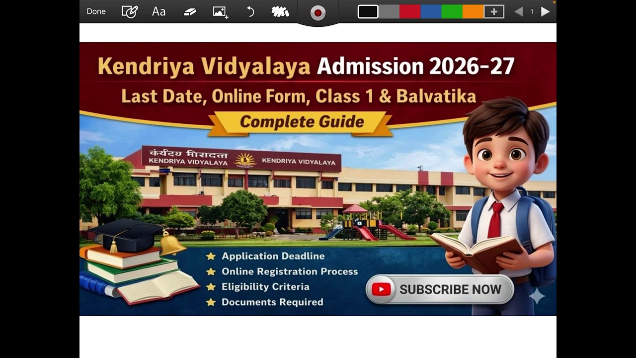 KV Class 1 & Balvatika-1 Admission 2026 | Full Process, Dates, Eligibility | KVS Admission Guide