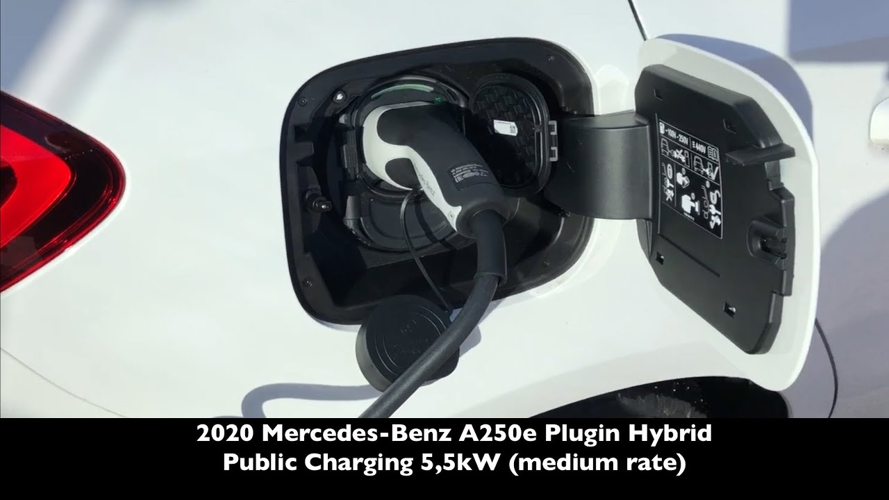 Mercedes-Benz A250e Plugin Hybrid - Public Charging Station