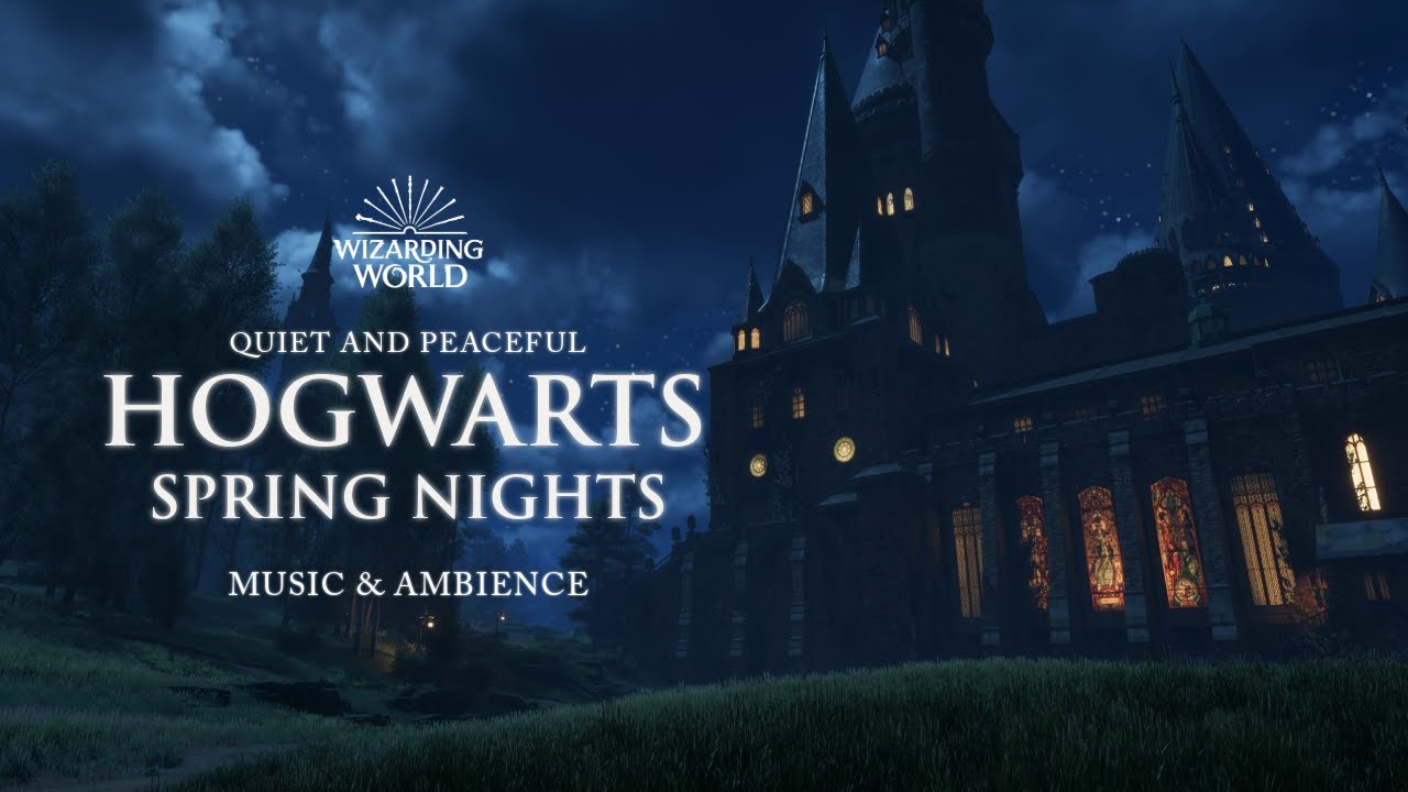 Quiet Spring Nights at Hogwarts | Peaceful Harry Potter Music & Ambience | 3 Hours