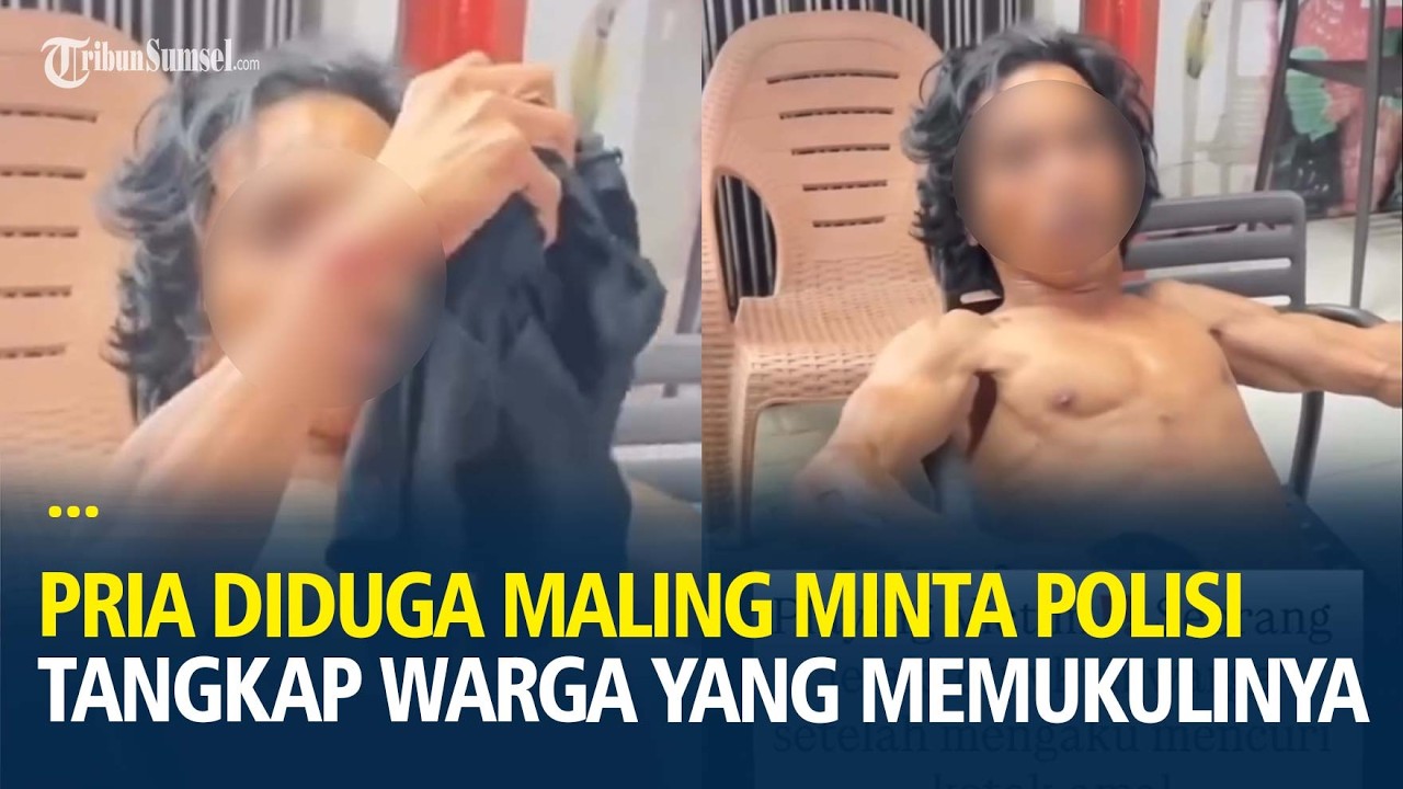 Viral Pria Diduga Maling Kotak Amal Minta Polisi Tangkap Warga yang Memukulinya