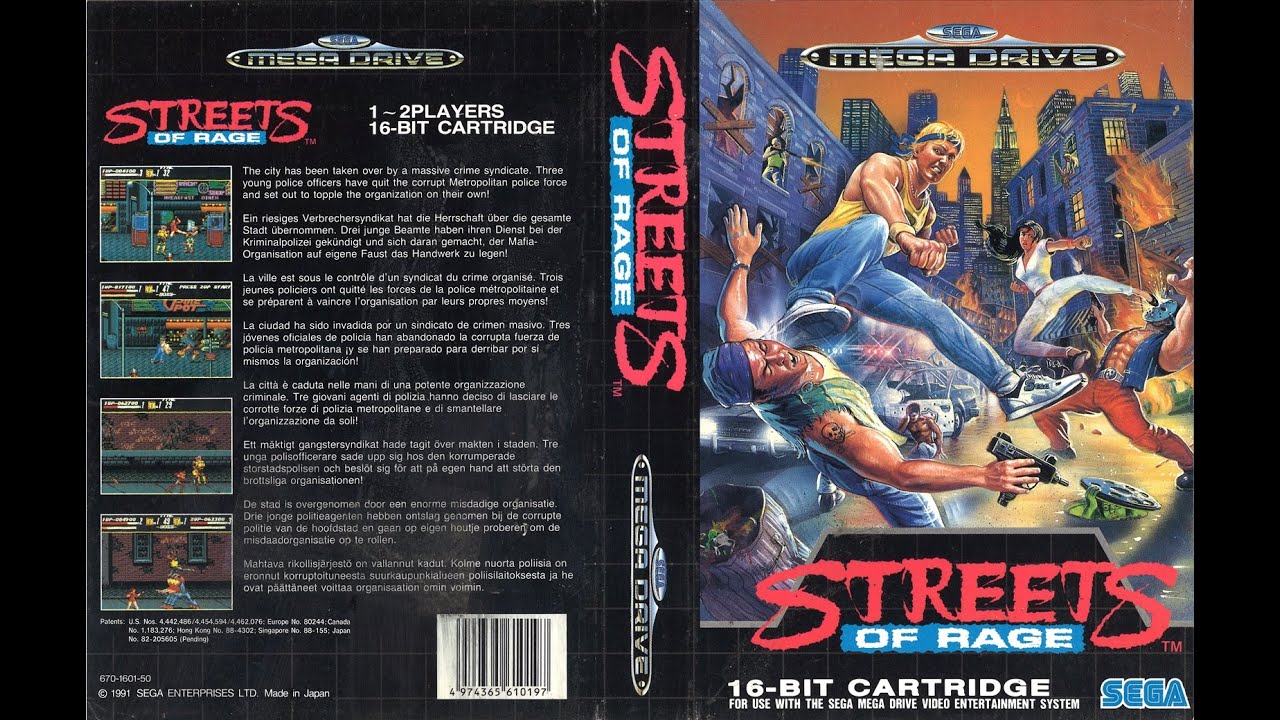 SEGA GENESIS/MEGA DRIVE  - Streets of Rage - Прохождение (First run)