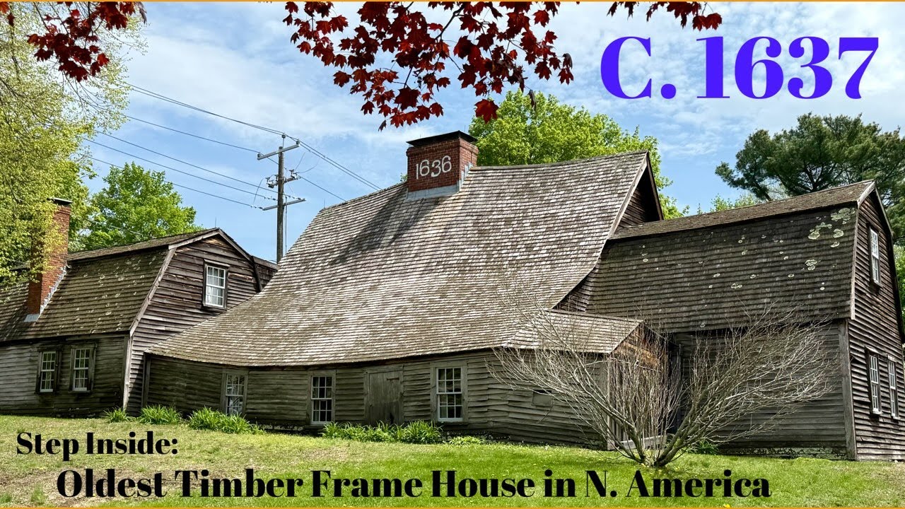 Fairbanks House, c. 1637, Dedham, MA: Oldest Timber House in N. America - History Bites: New England