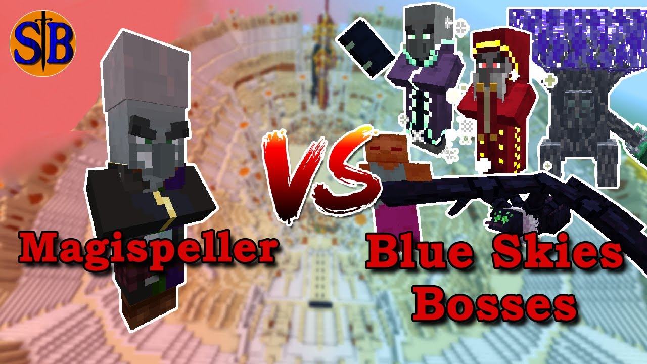 Magispeller vs Blue Skies Bosses | minecraft Mob Battle