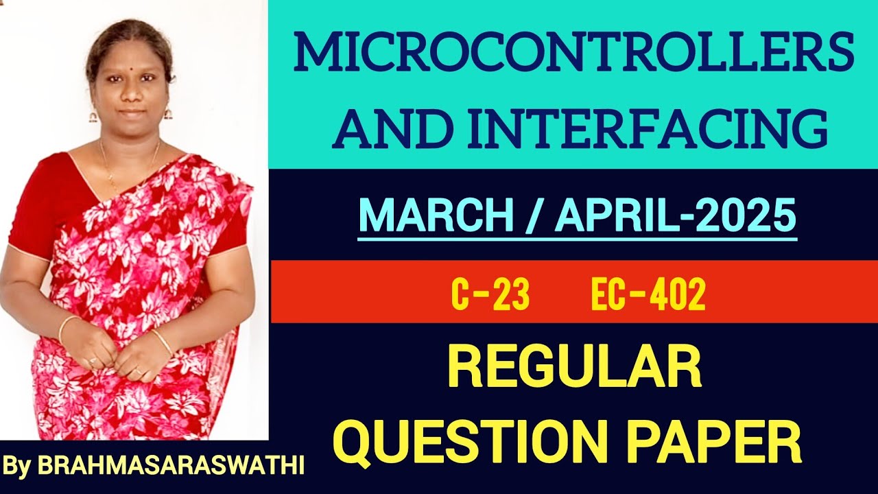 MICROCONTROLLERS AND INTERFACING | MARCH/APRIL-2025 C23 #youtube #shortvideo #shorts #diploma #exam
