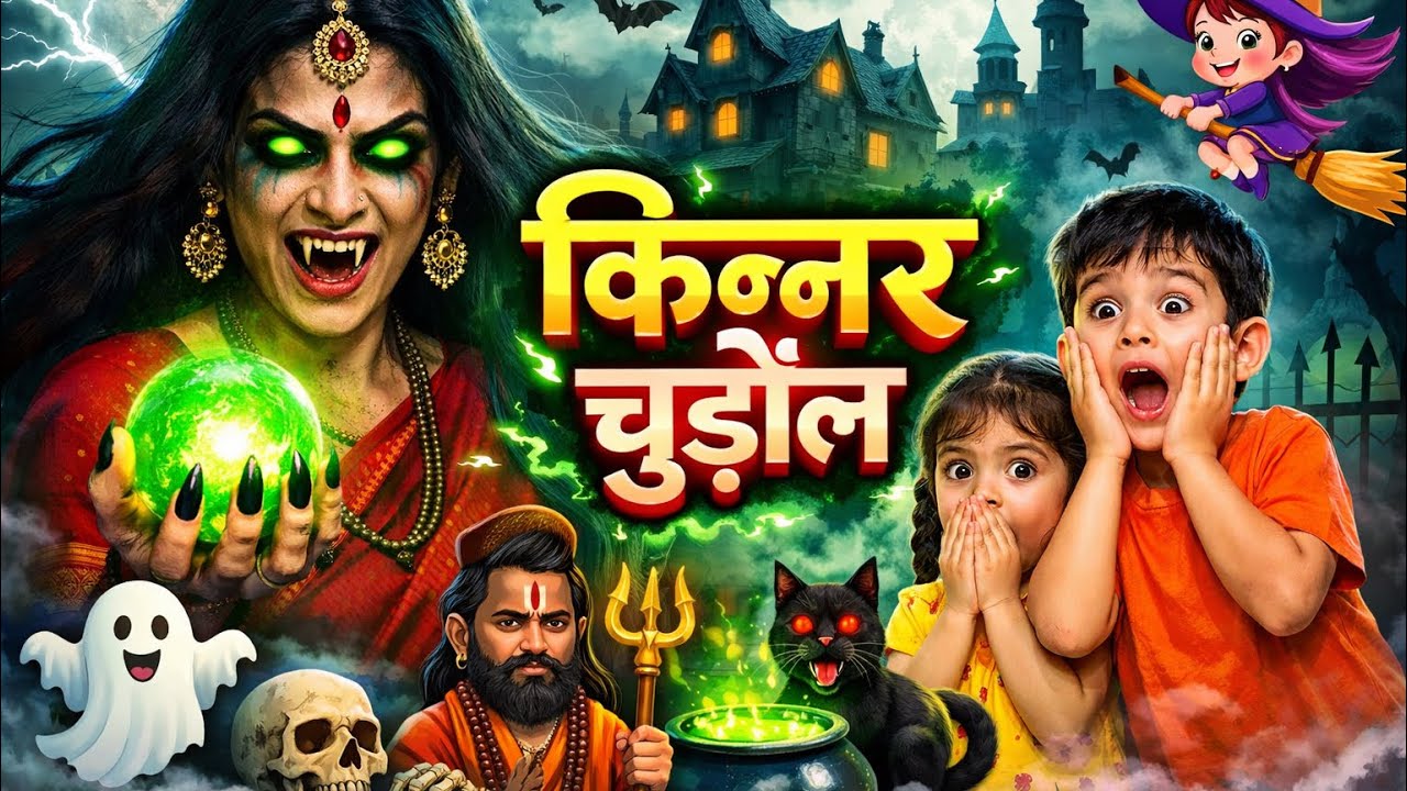 किन्नर चुड़ैल 👻 | डरावनी लेकिन मज़ेदार कहानी | Kids Horror Story Hindi