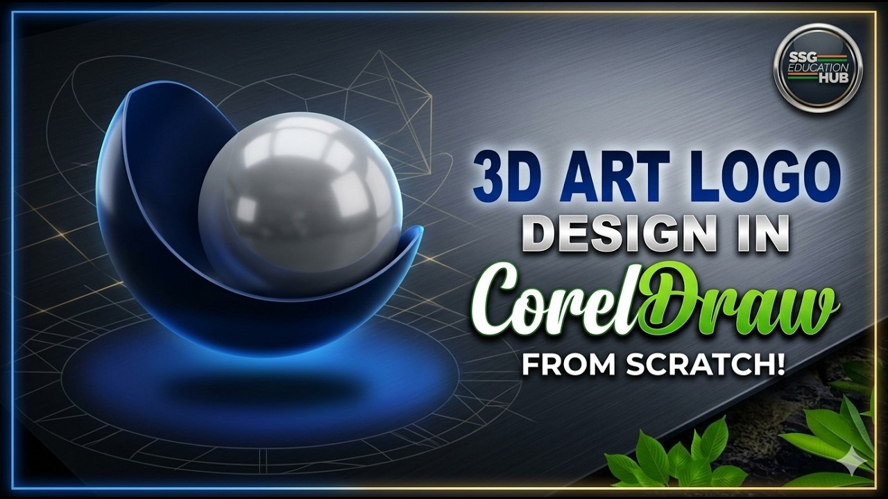 3D Logo Design #corelDraw #designedwithcorel #corelDrwawtips