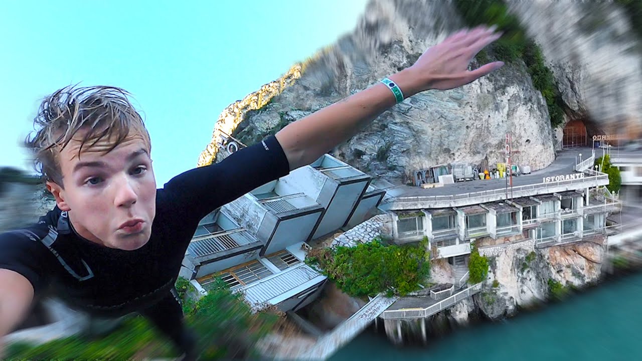 Cliffjumpen van Verlaten Hotel in Itali&euml;!