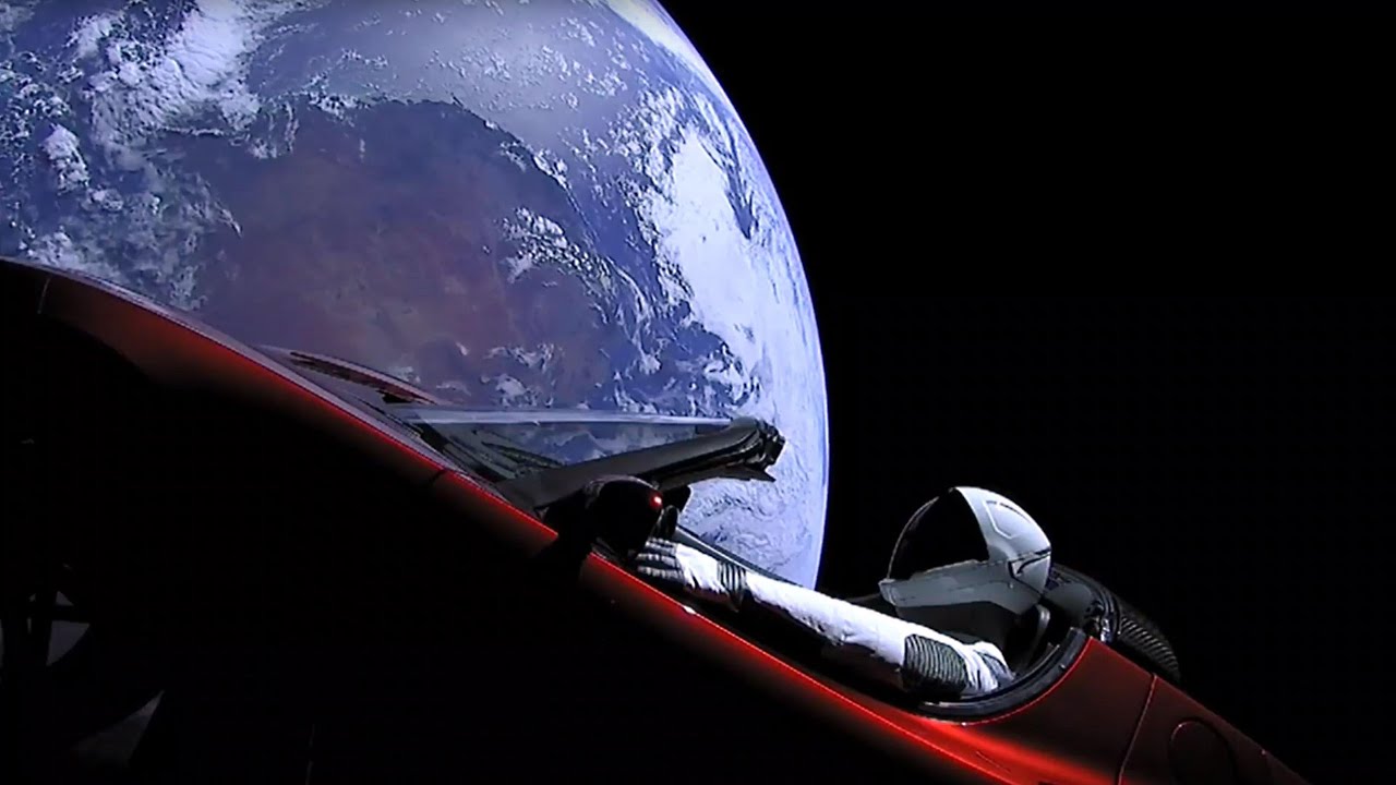 Elon Musk's dummy astronaut orbiting Earth in a Tesla – timelapse video