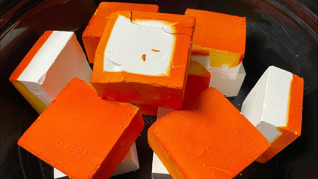 Dusty Yellow Dyed Flakey Layered Chalk