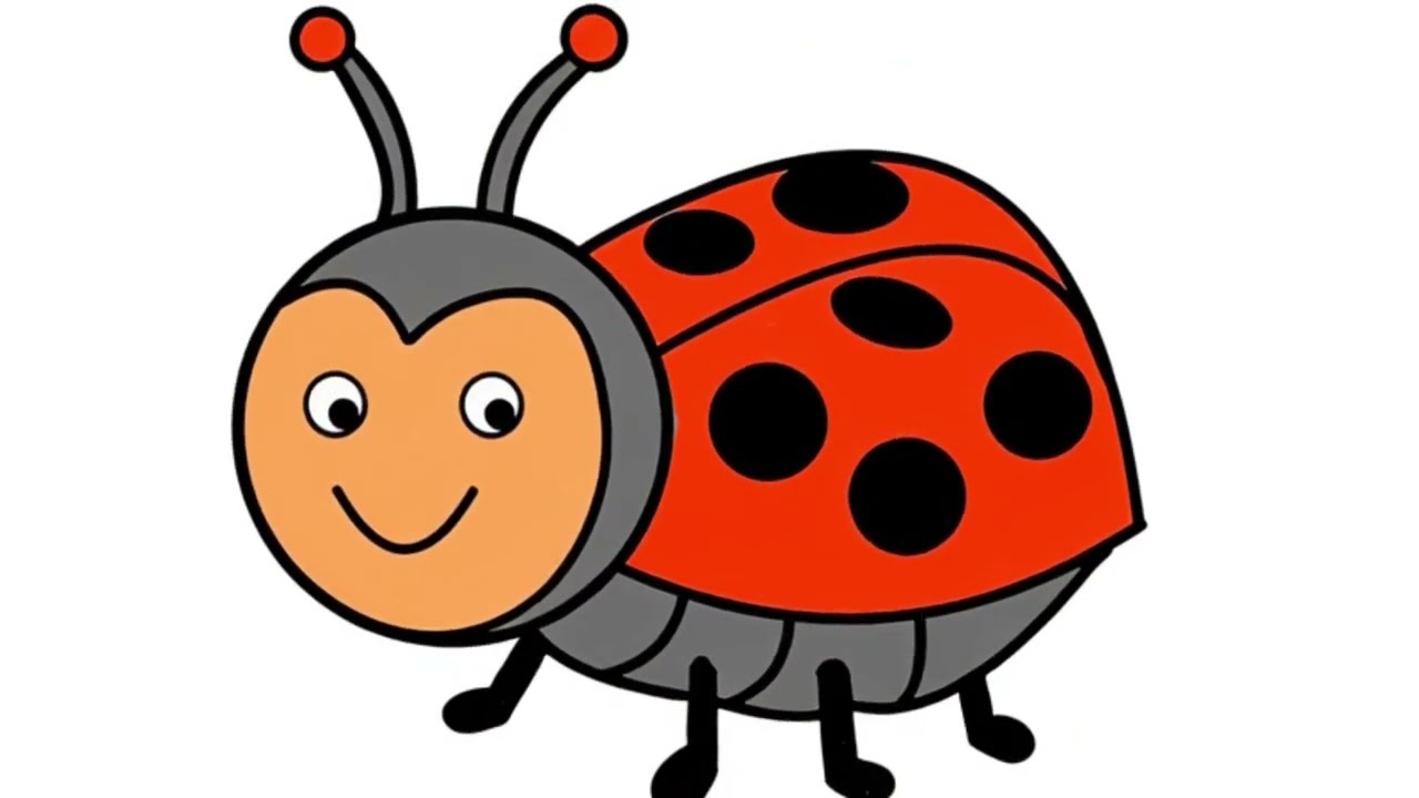 Beetle drawing and colouring for kids and toddlers.Easy drawing for kids.
