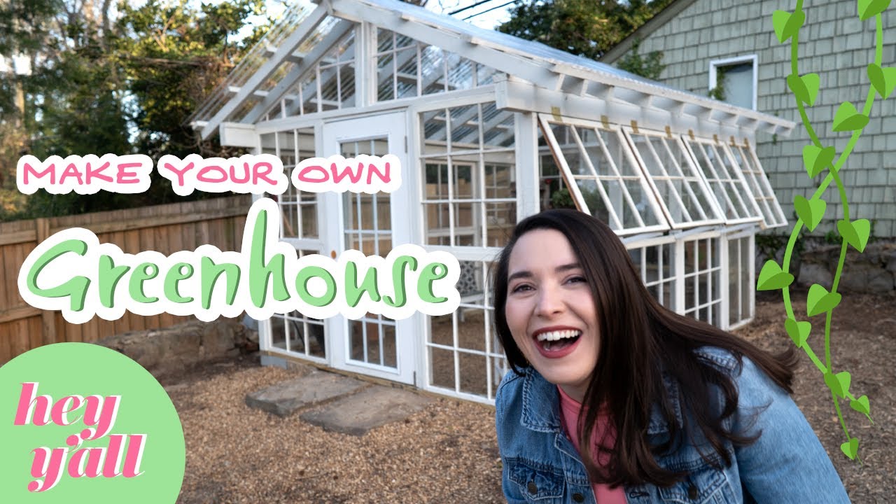 Build Your Own Greenhouse with Vintage Windows | Step-By-Step Process | Hey Y'all