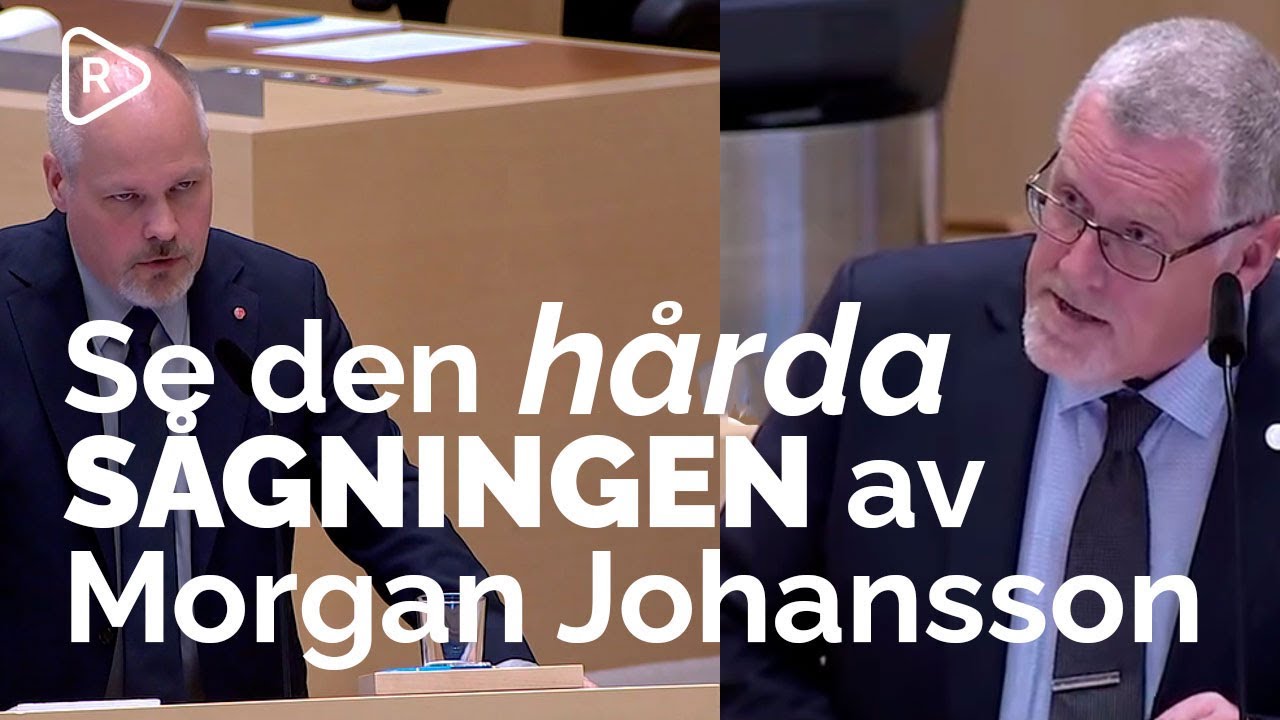 Se klippet n&auml;r Morgan Johansson s&aring;gas i riksdagen