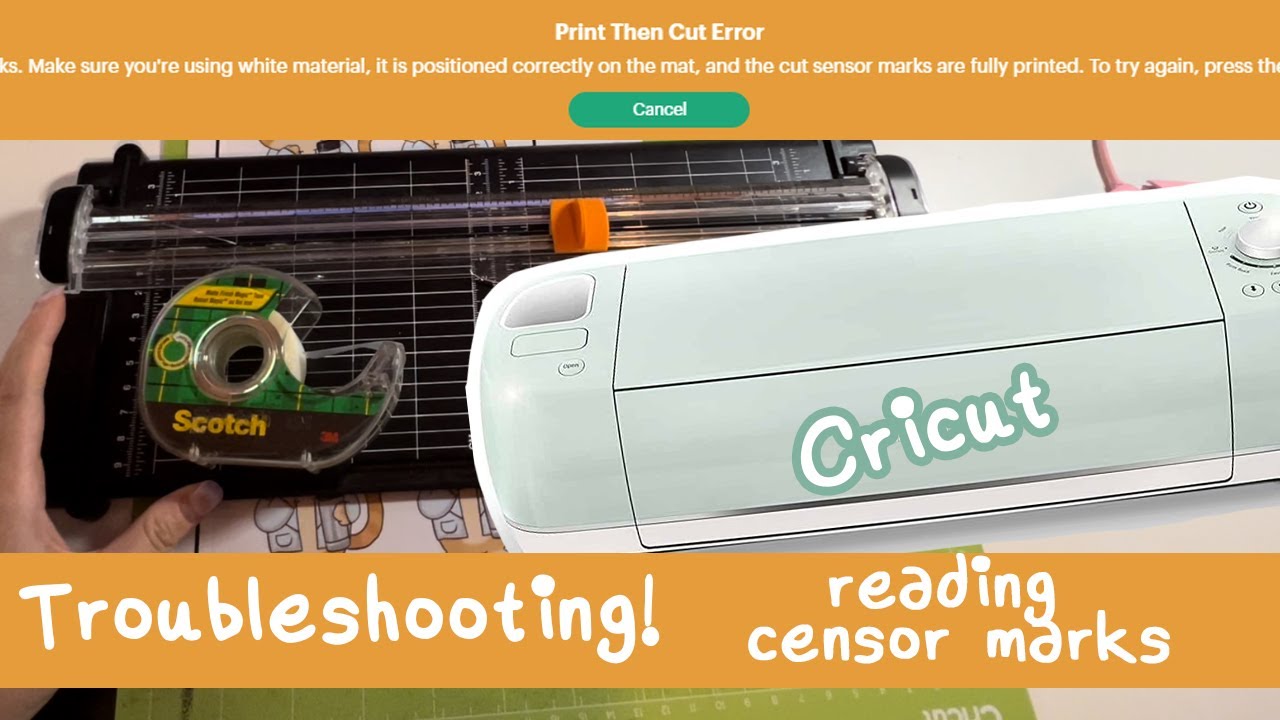 How to solve Cricut's Print Then Cut Error: Not Recognizing Cut Sensor Marks on Glossy Paper
