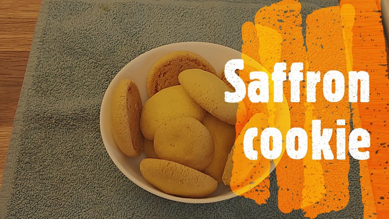 Homemade saffron cookie/ Simple Saffron cookie in minutes/ Eggless saffron biscuit