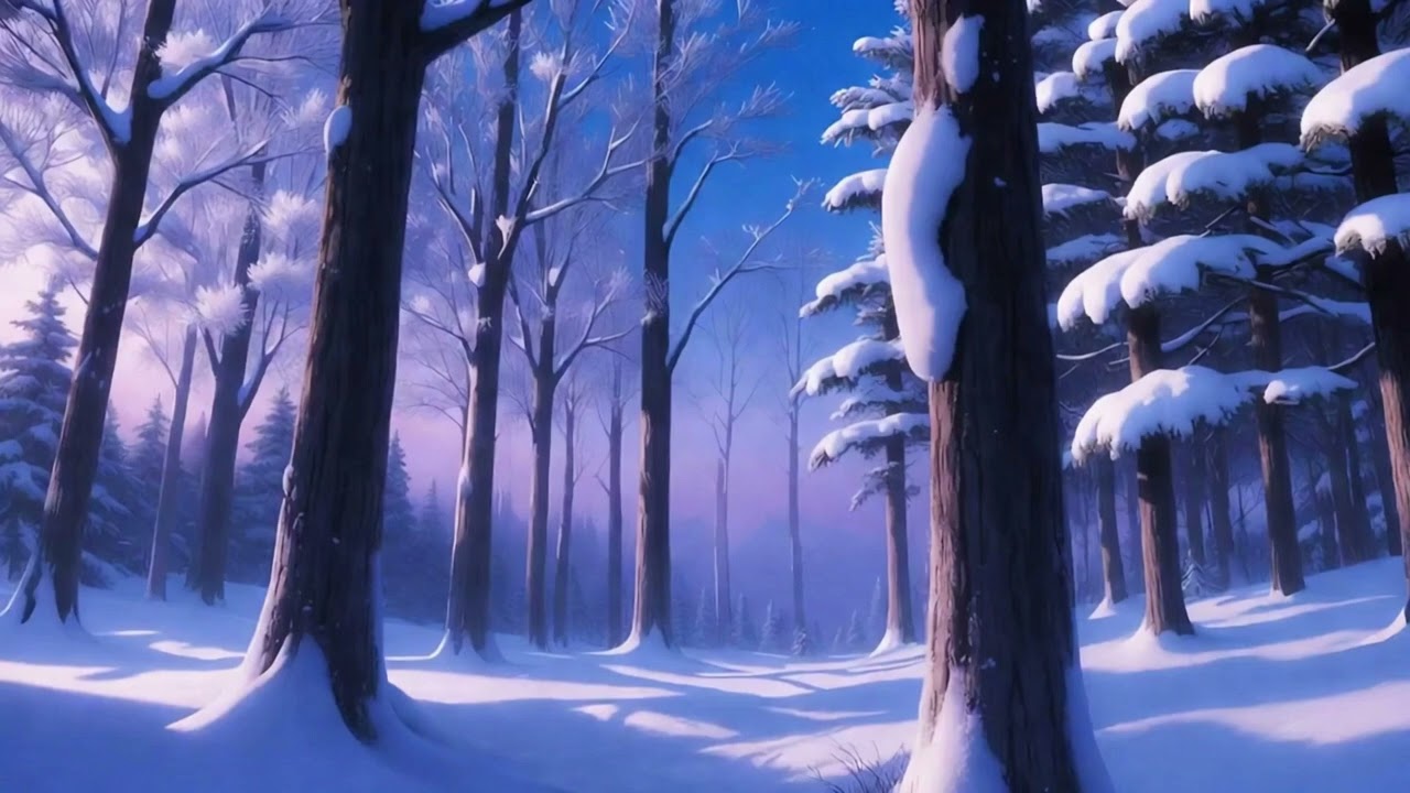 lofi in the the winter forest [1h]