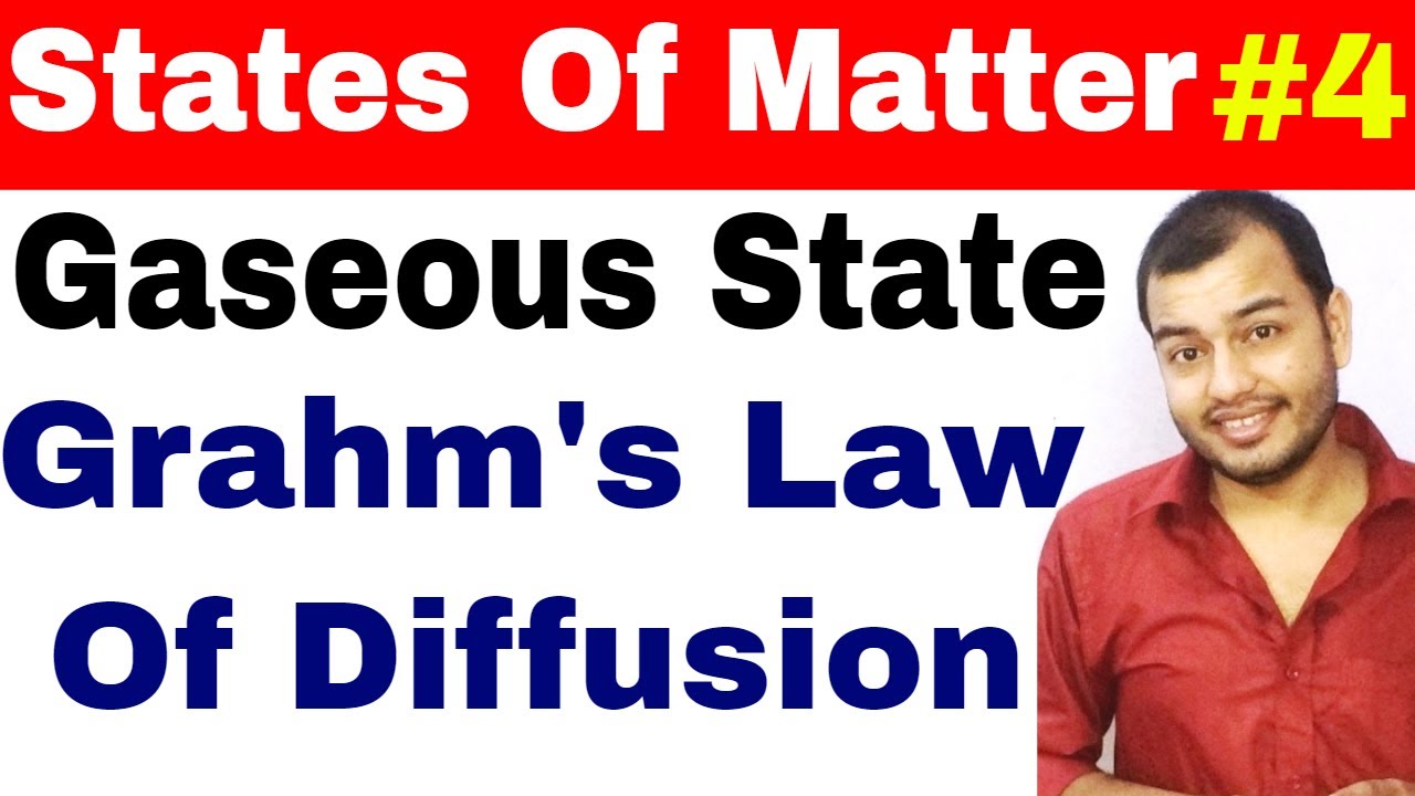 11 chap 5 || States of Matter - Gaseous State 04 || Grahm's Law Of Diffusion IIT JEE /NEET ||