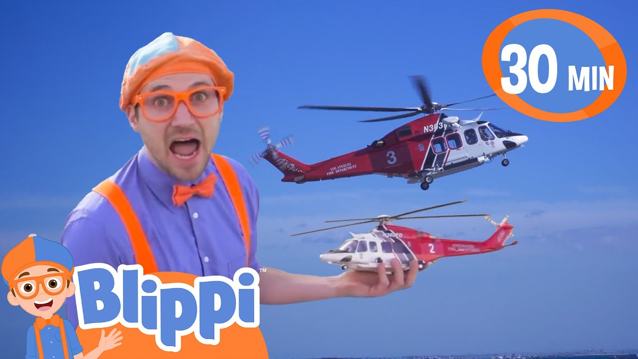 Blippi erkundet einen Feuerwehrhubschrauber 🚁 Blippi Deutsch | Abenteuer und Videos für Kinder