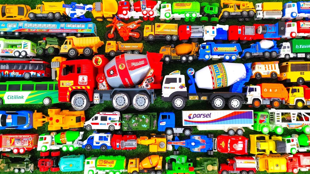 Mobil Mobilan Truk Molen, Mobil Mobilan Polisi, Truk Oleng, Bus Sekolah, Ambulance, Truk Kontainer