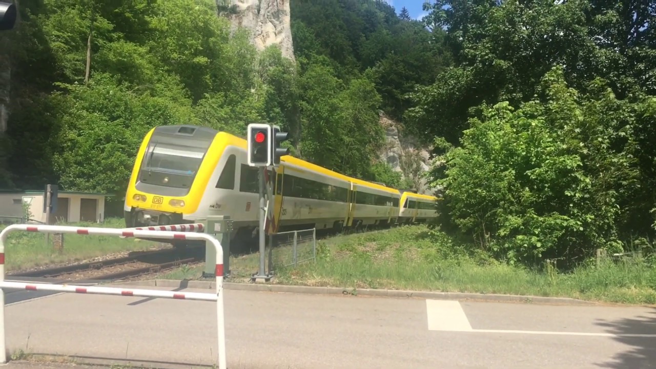 Züge im Donautal mit Vt 612 und Vt 650 der Hzl