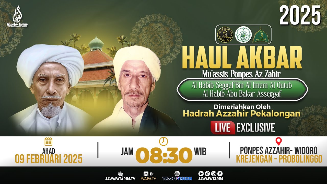 🔴LIVE | HAUL  MUASSIS AZ ZAHIR 2025, AL HABIB SEGAF BIN ABU BAKAR ASSEGAF KE-28
