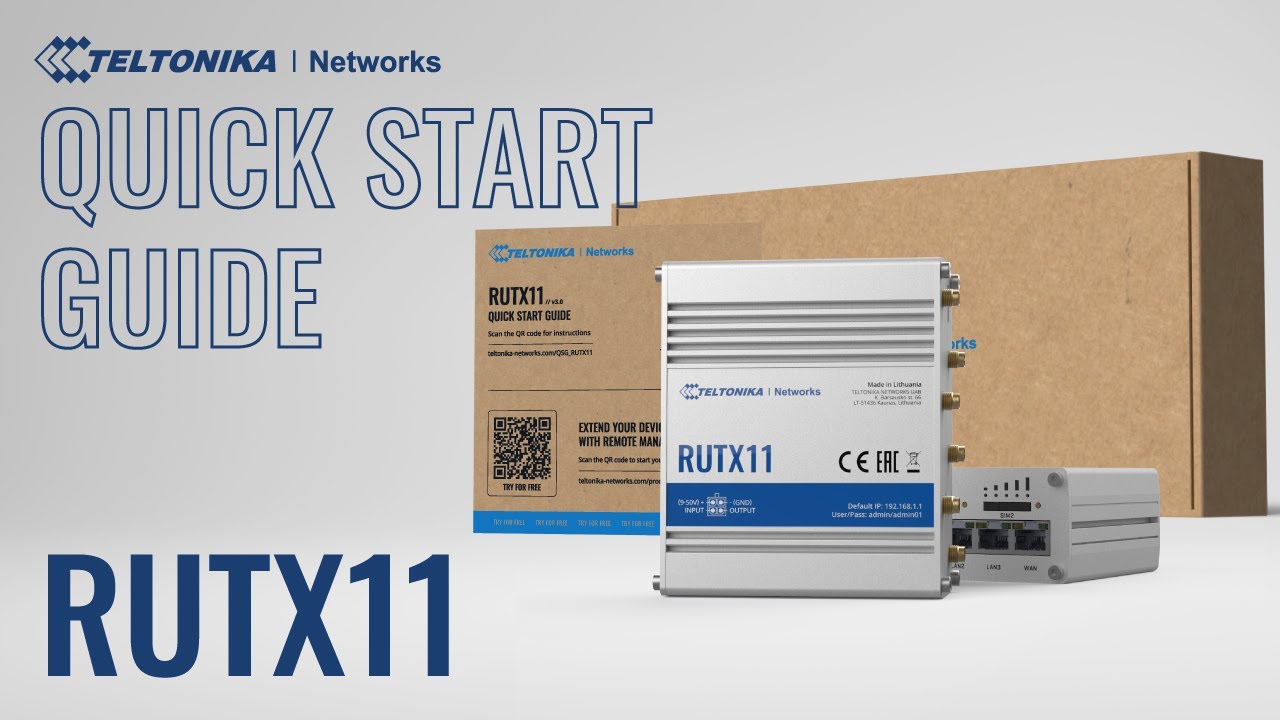 RUTX11 Industrial Cellular Router Quick Start Guide | Teltonika Networks
