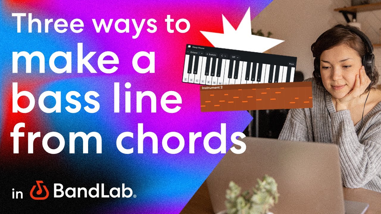 3 ways to make a bass line from chords with BandLab's free web Studio (BandLab Tutorial)