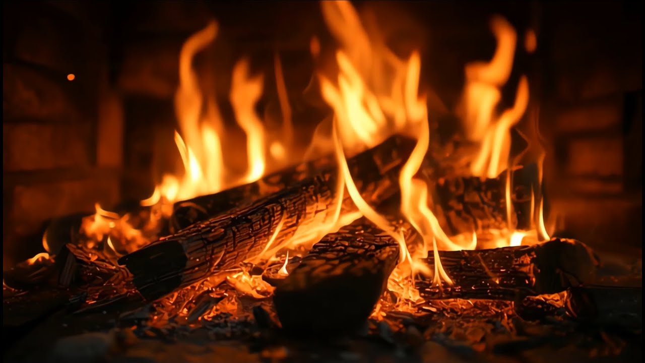 8 Hours Cozy Fireplace 🔥 Crackling Fire Sounds for Relaxing, Reading & TV Ambience l No Music