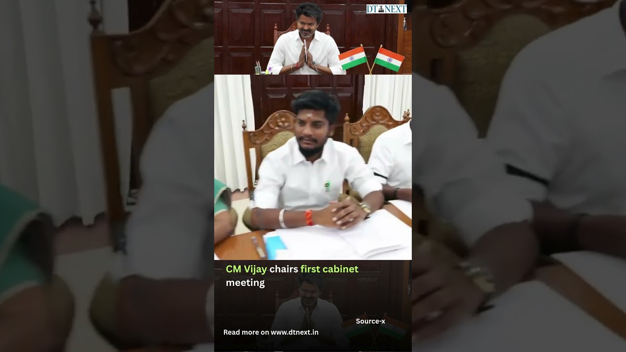 CM Vijay chairs first cabinet meeting