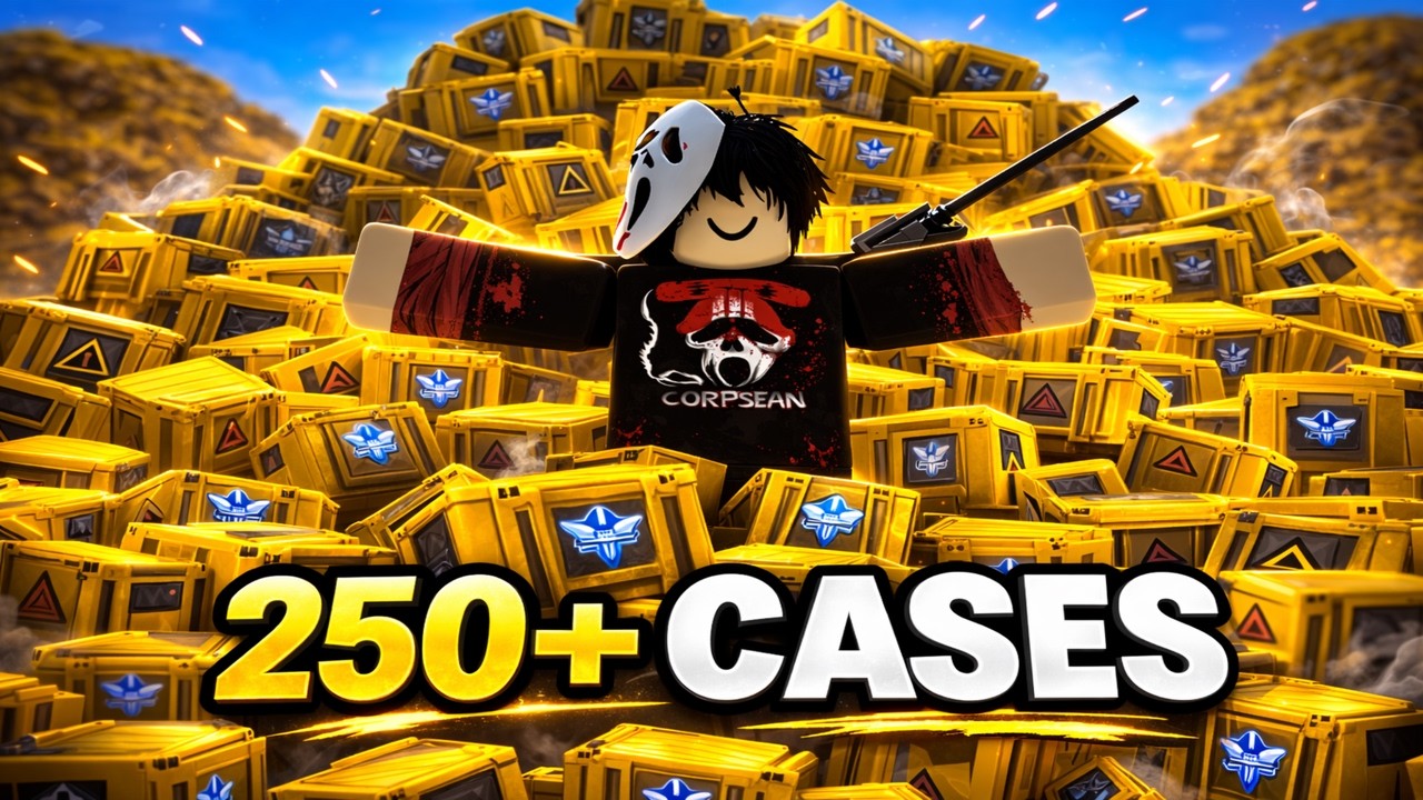 How i opened 250+ cases in sniper arena!!!(got insane items)🤩🤩