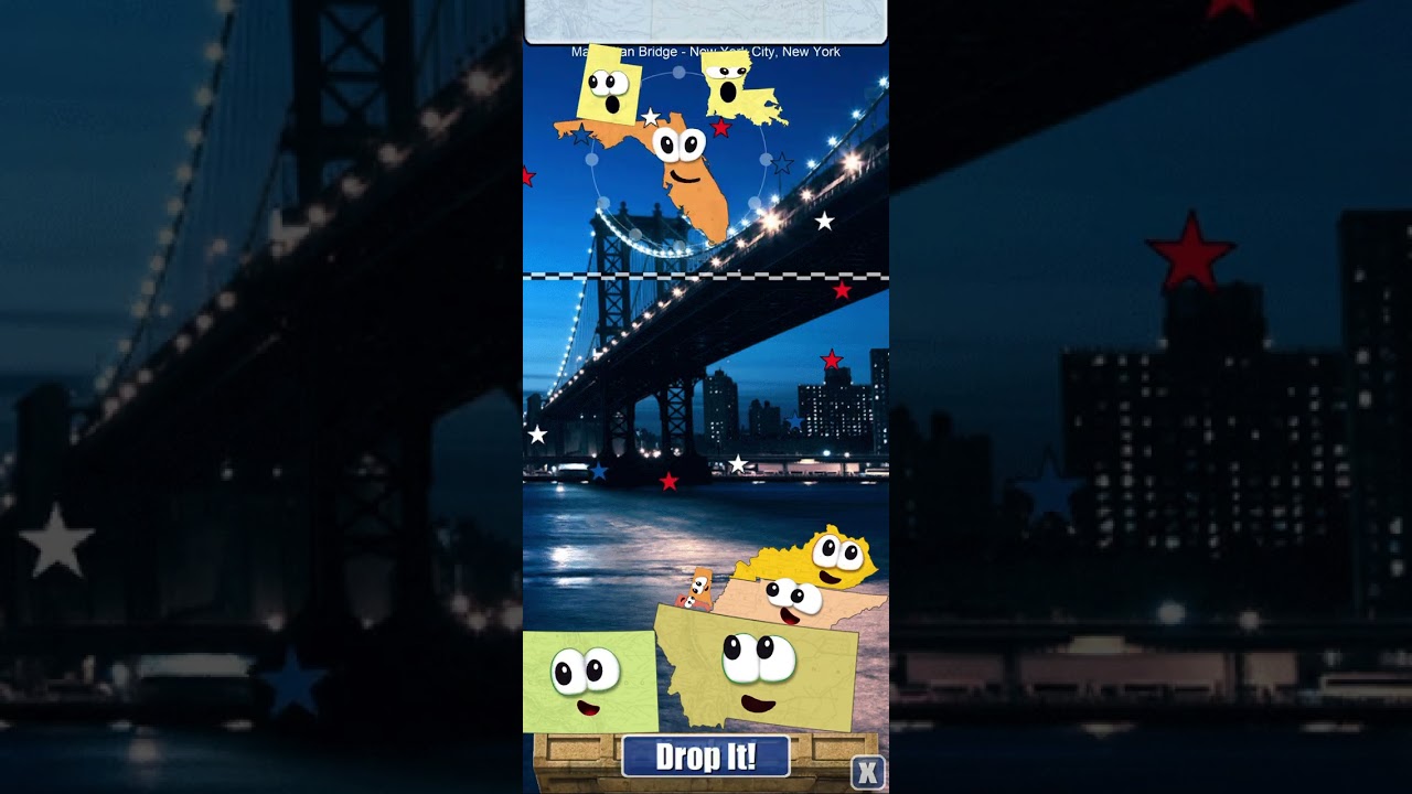 Me playing stack the states