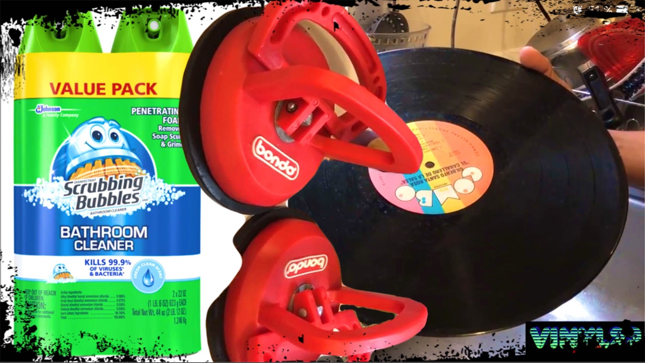 Limpieza profunda a vinyl (lp,acetato)antes y después comparación
