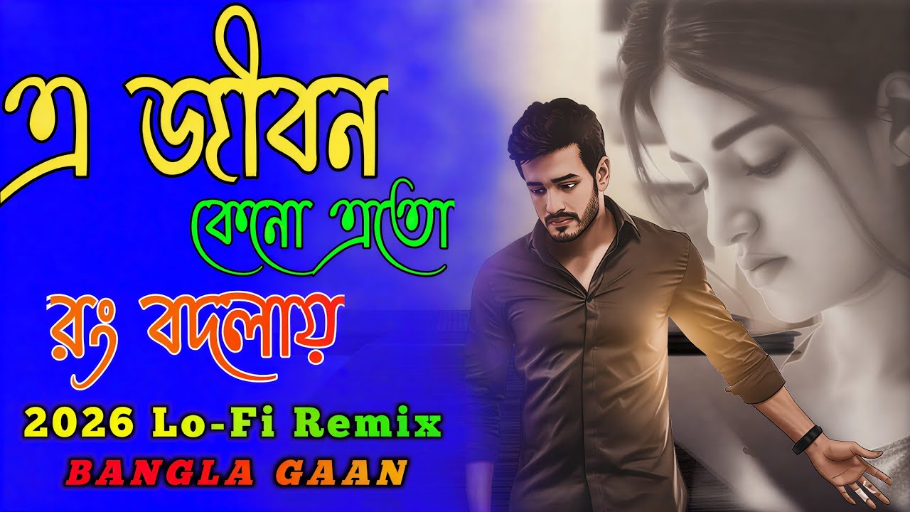 এ জীবন কেনো এতো রং বদলায় 😔 | E Jibon Keno Eto Rong Bodlay | Bangla Sad LoFi Remix | Emotional Song