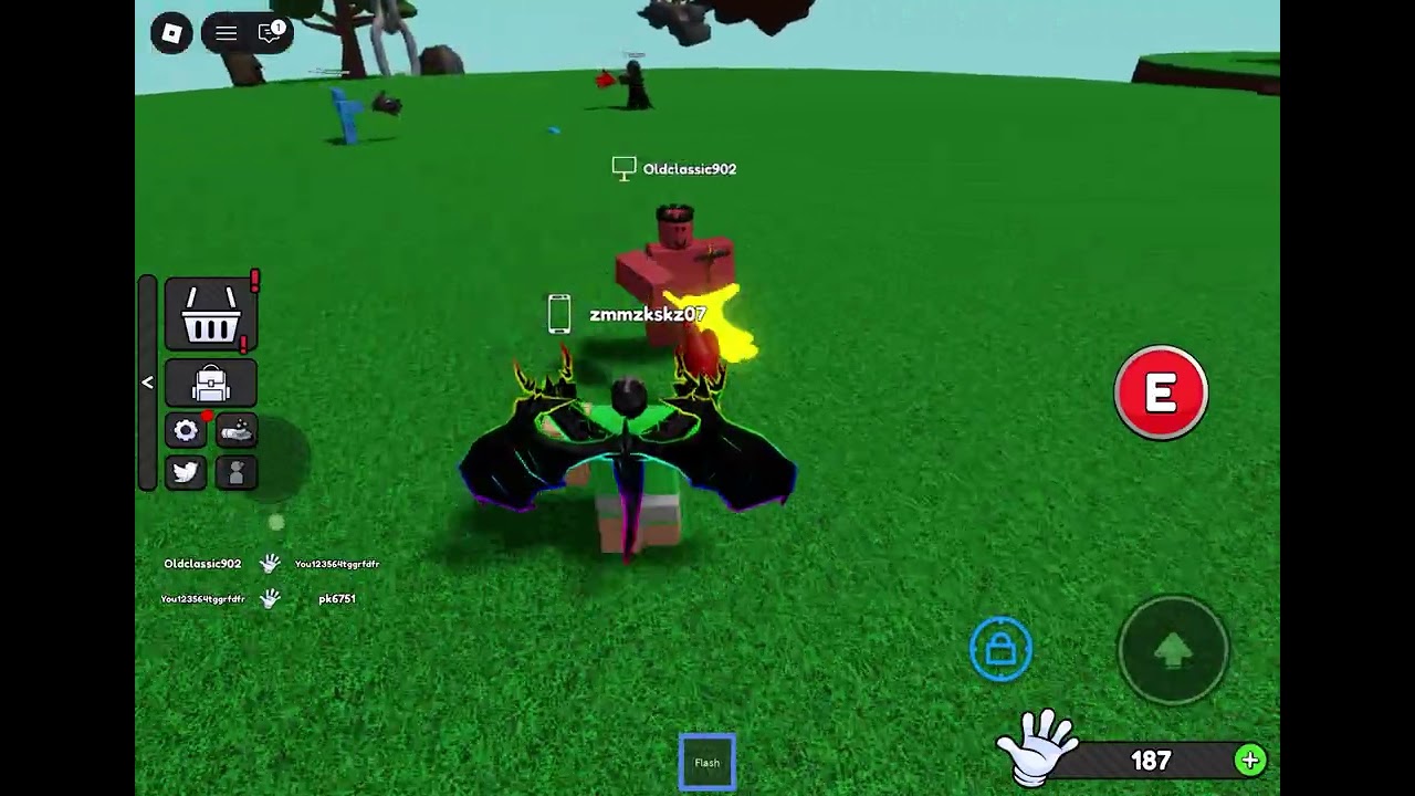 Playing slap battles in Roblox 