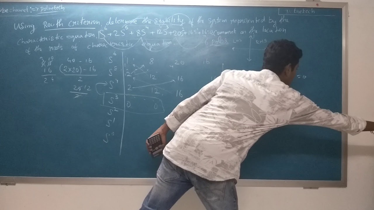 routh hurwitz stability problem - solving in tamil