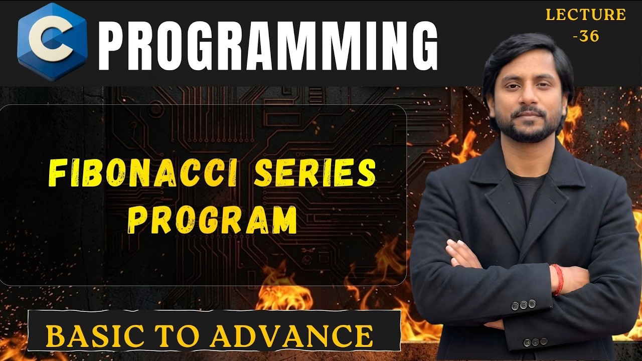 Fibonacci Series Program in C | In Hindi